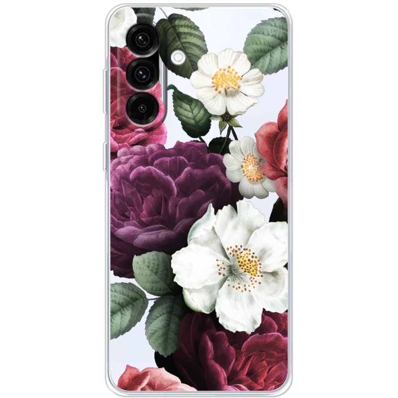 Прозорий чохол BoxFace Samsung Galaxy A36 5G (A366) Floral Dark Dreams