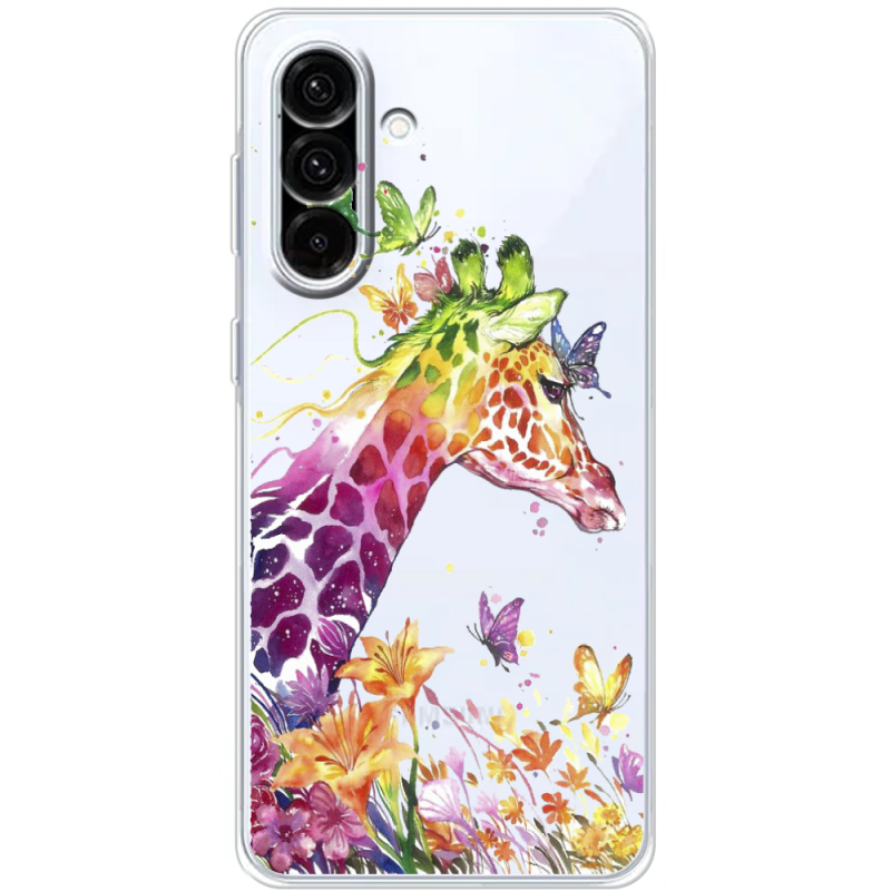 Прозорий чохол BoxFace Samsung Galaxy A36 5G (A366) Colorful Giraffe