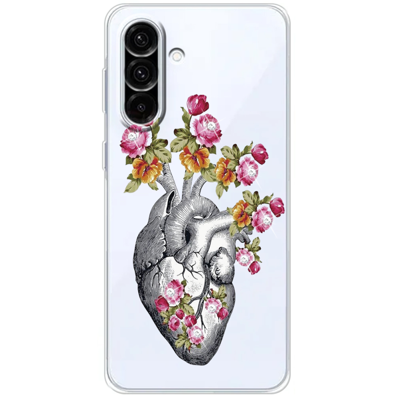 Чохол зі стразами Samsung Galaxy A36 5G (A366) Heart