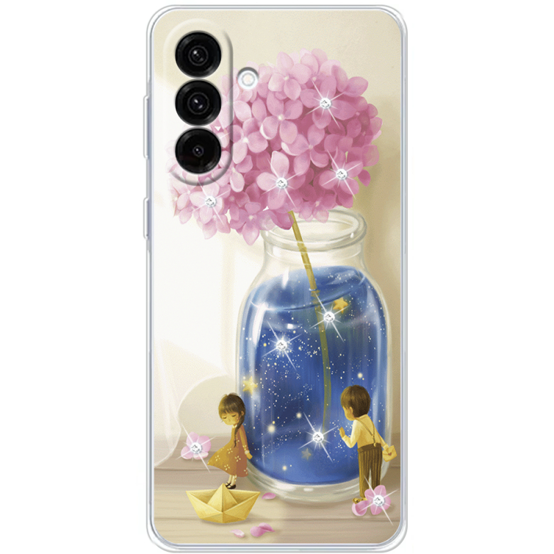 Чохол зі стразами Samsung Galaxy A36 5G (A366) Little Boy and Girl