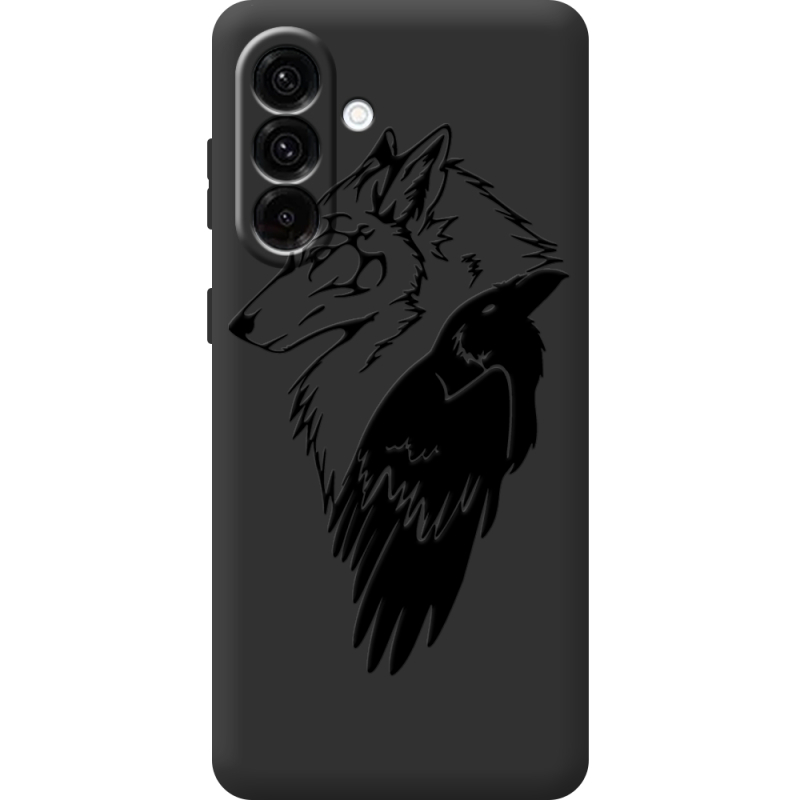 Чорний чохол BoxFace Samsung Galaxy A36 5G (A366) Wolf and Raven