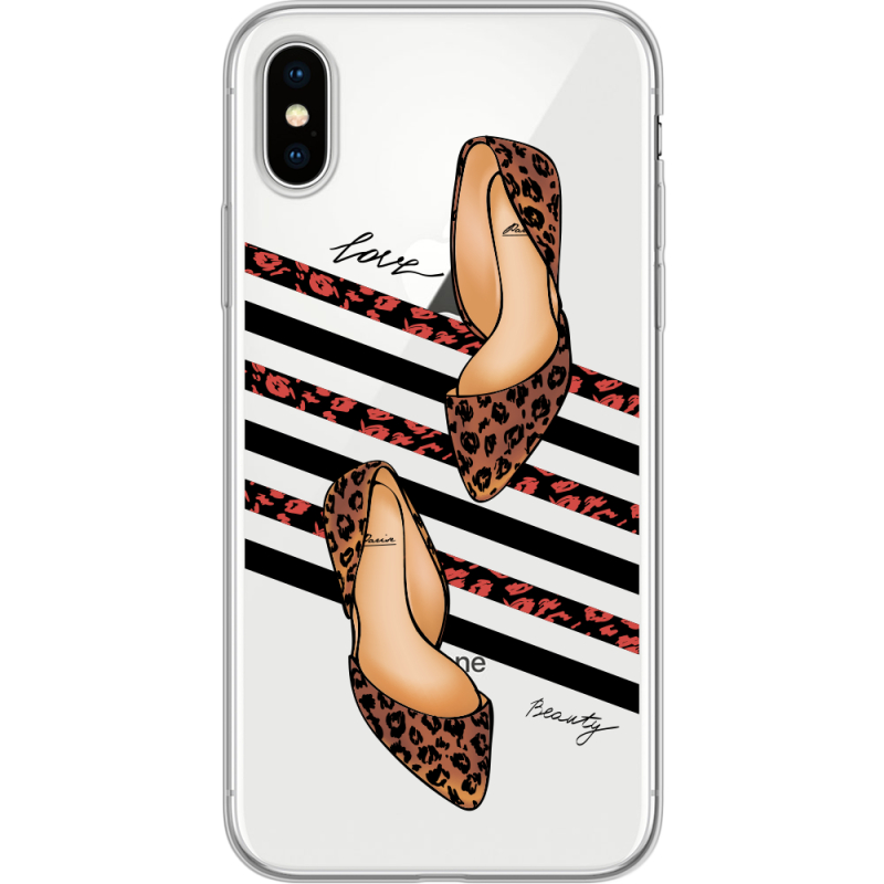 Прозрачный чехол Uprint Apple iPhone X Love Beauty