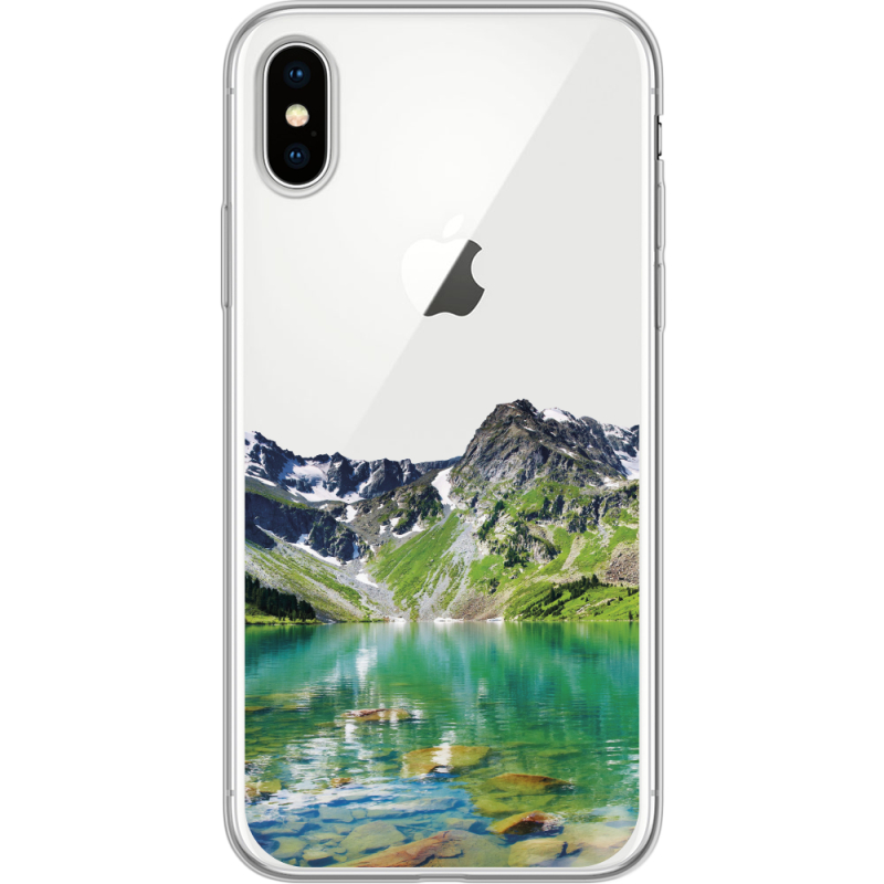 Прозрачный чехол Uprint Apple iPhone X Green Mountain