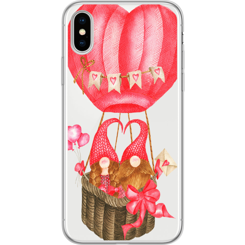 Прозрачный чехол Uprint Apple iPhone X Valentine Dwarfs