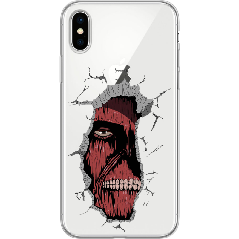 Прозрачный чехол Uprint Apple iPhone X Нападение Титана