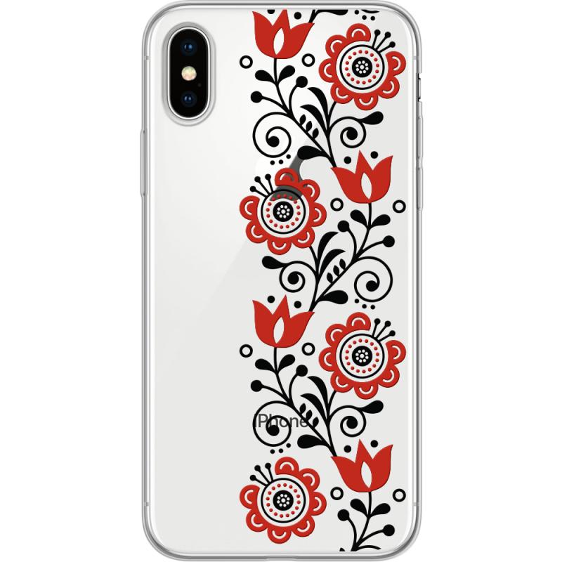 Прозрачный чехол Uprint Apple iPhone X Ethno Ornament