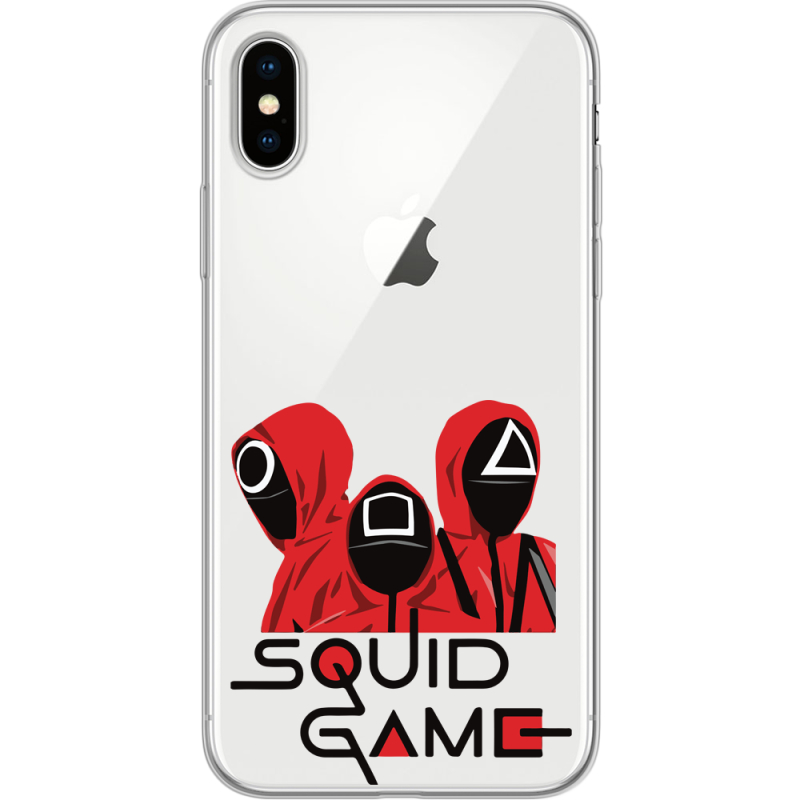 Прозрачный чехол Uprint Apple iPhone X siquid game люди в красном