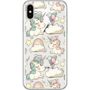 Прозрачный чехол Uprint Apple iPhone X Unicorns