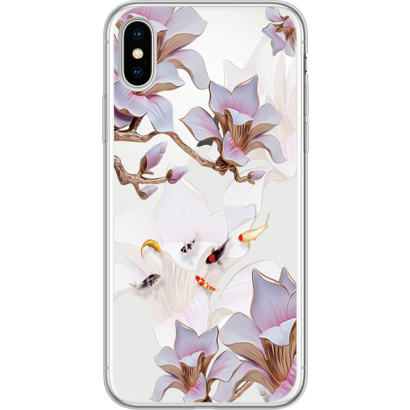 Прозрачный чехол Uprint Apple iPhone X Chinese Magnolia