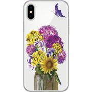 Прозрачный чехол Uprint Apple iPhone X My Bouquet