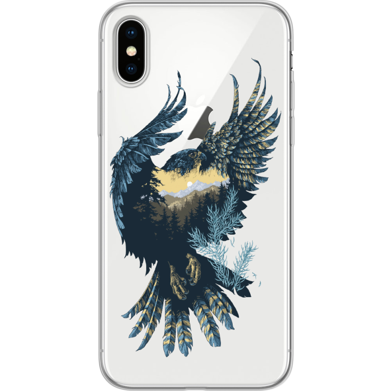 Прозрачный чехол Uprint Apple iPhone X Eagle