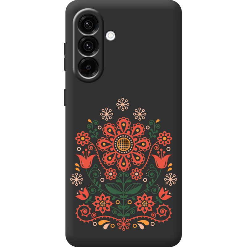 Чорний чохол BoxFace Samsung Galaxy A56 (A566) Ukrainian Ornament