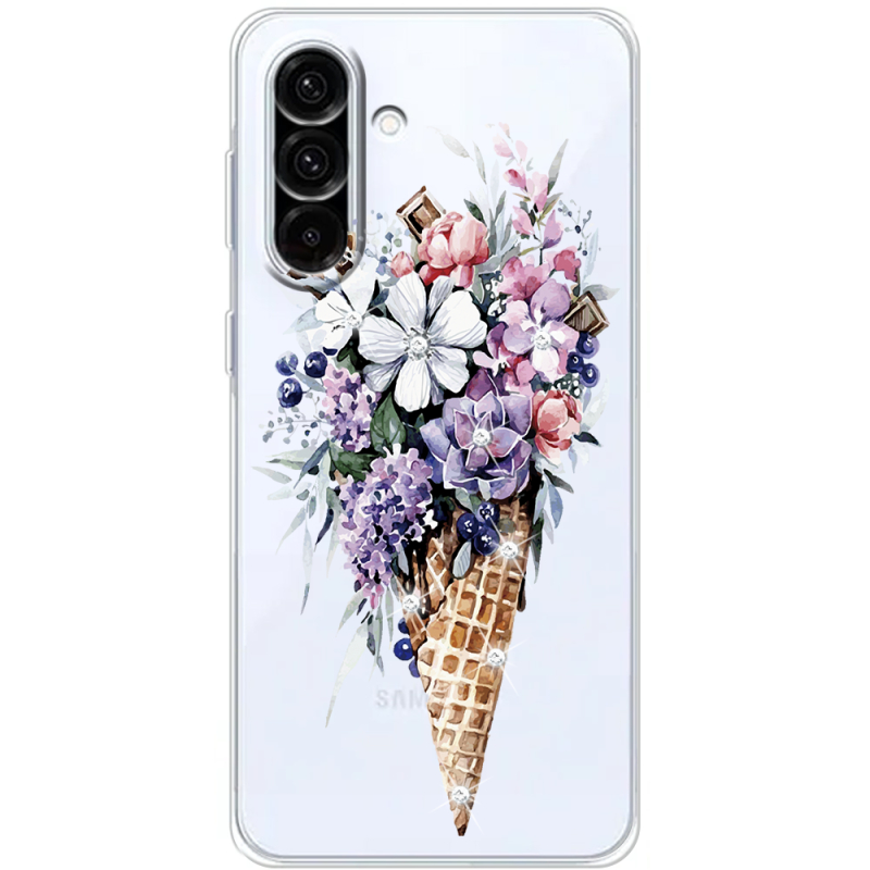 Чохол зі стразами Samsung Galaxy A26 Ice Cream Flowers