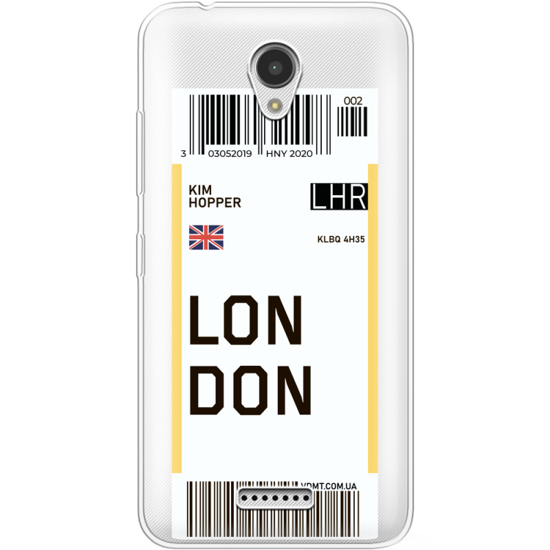 Прозрачный чехол Uprint Lenovo A Plus A1010a20 Ticket London