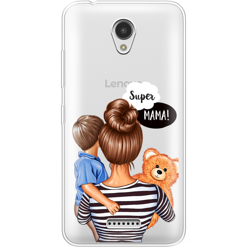 Прозрачный чехол Uprint Lenovo A Plus A1010a20 Super Mama and Son