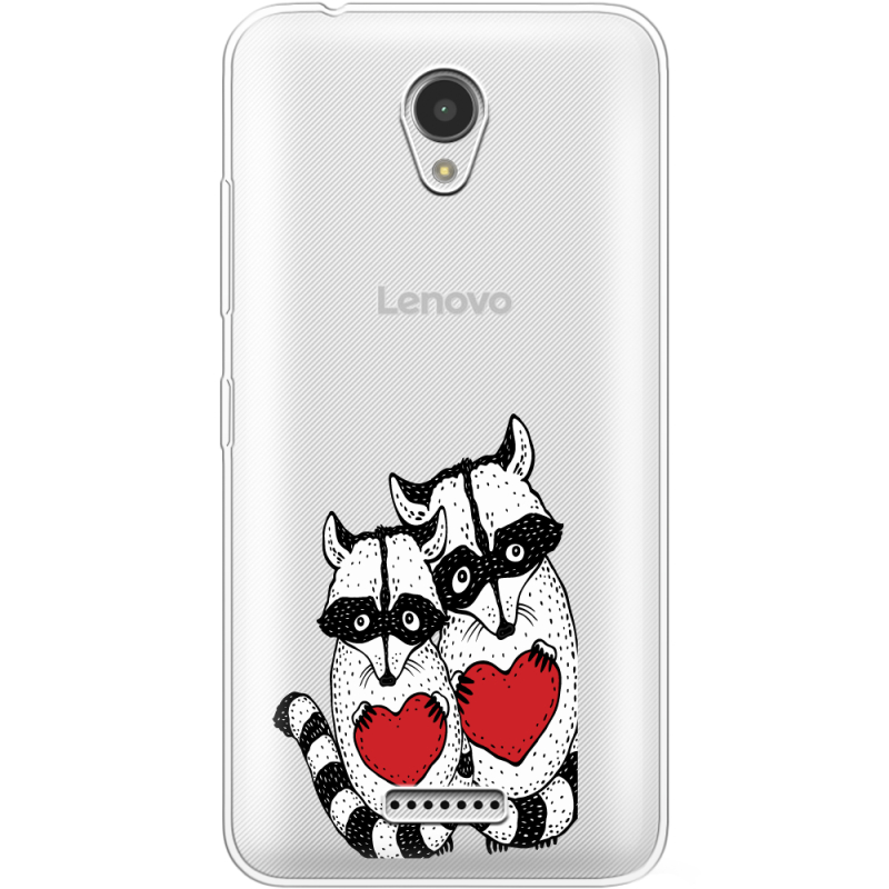 Прозрачный чехол Uprint Lenovo A Plus A1010a20 Raccoons in love
