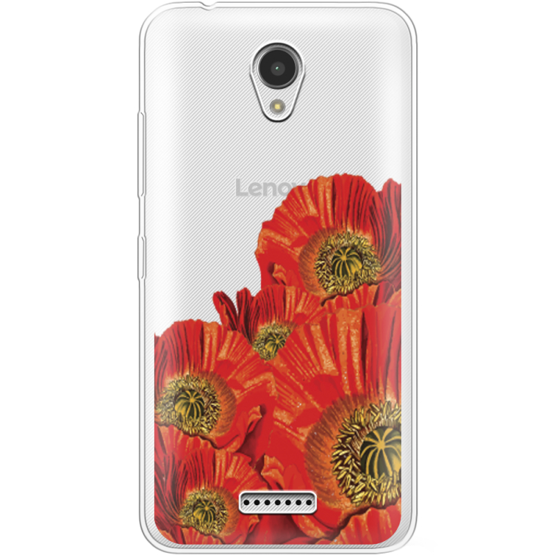 Прозрачный чехол Uprint Lenovo A Plus A1010a20 Red Poppies
