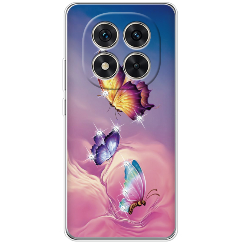 Чохол зі стразами Xiaomi Redmi Note 14 Pro 4G Butterflies