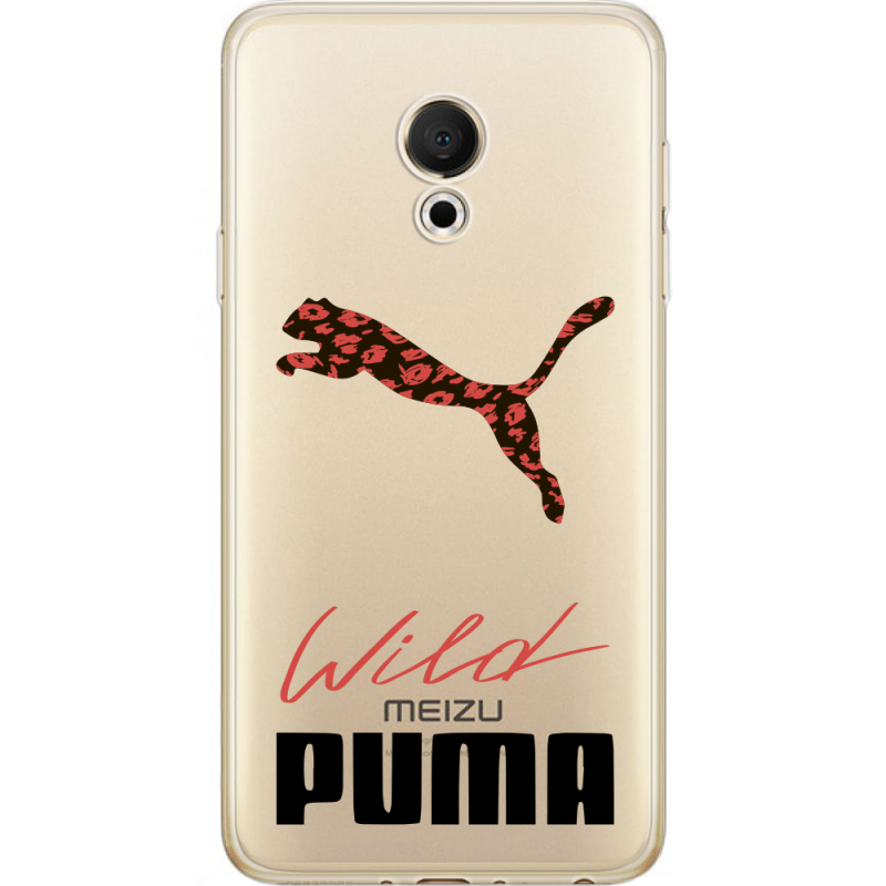 Прозрачный чехол Uprint Meizu M15 (15 Lite) Wild Cat
