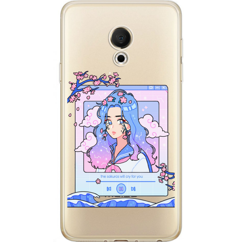 Прозрачный чехол Uprint Meizu M15 (15 Lite) The Sakuras Will Cry For You