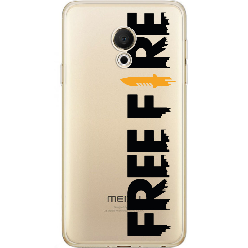 Прозрачный чехол Uprint Meizu M15 (15 Lite) Free Fire Black Logo