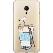Прозрачный чехол Uprint Meizu M15 (15 Lite) Segull in Cofee Pool