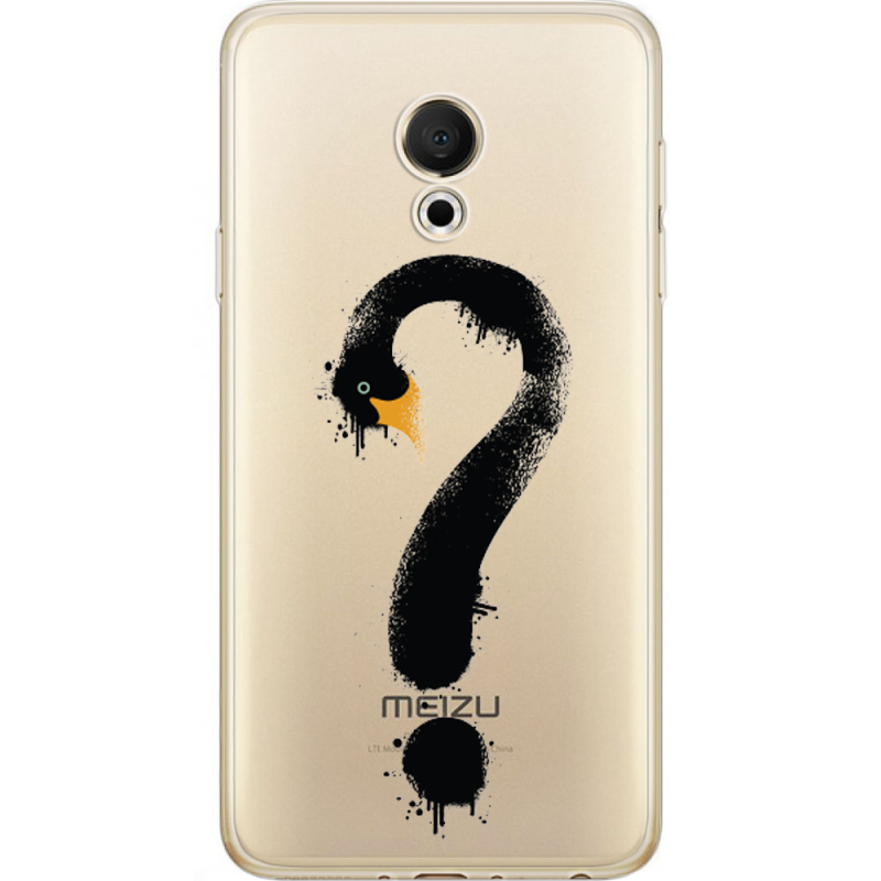 Прозрачный чехол Uprint Meizu M15 (15 Lite) Swan question