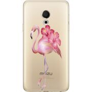 Прозрачный чехол Uprint Meizu M15 (15 Lite) Floral Flamingo