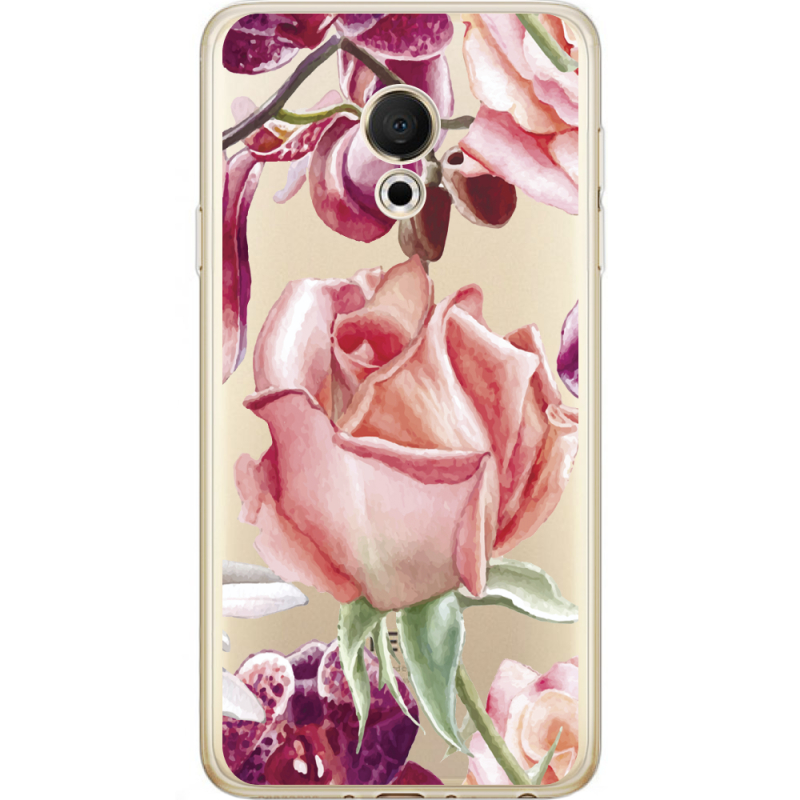 Прозрачный чехол Uprint Meizu M15 (15 Lite) Rose