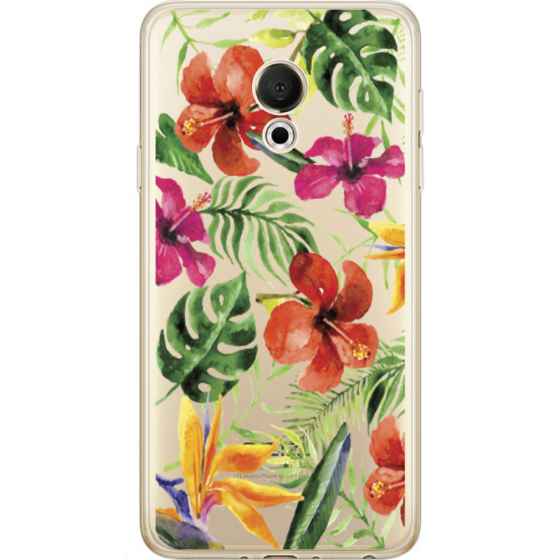 Прозрачный чехол Uprint Meizu M15 (15 Lite) Tropical Flowers