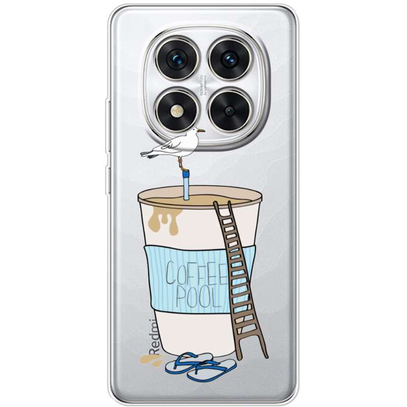 Прозорий чохол BoxFace Poco X7 Segull in Cofee Pool