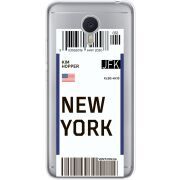 Прозрачный чехол Uprint Meizu M3 Note Ticket New York