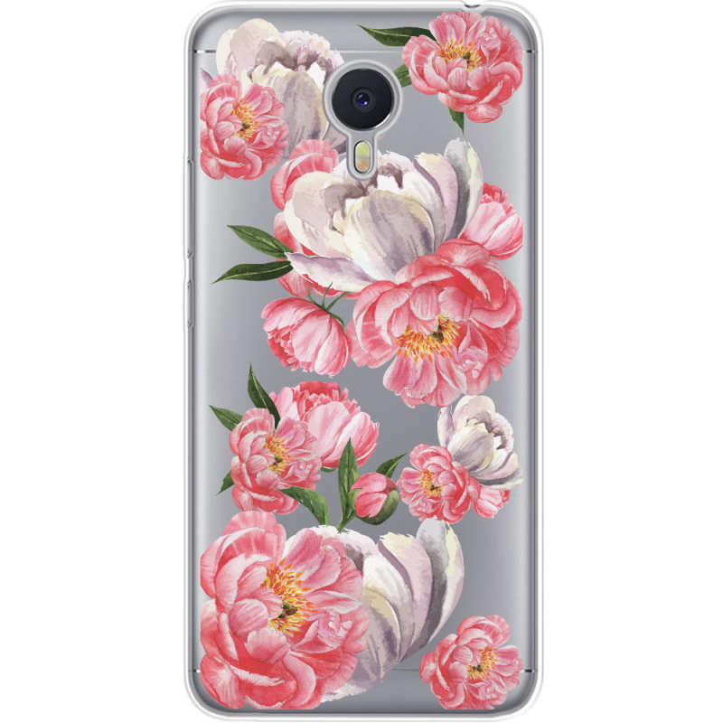 Прозрачный чехол Uprint Meizu M3 Note Peony Watercolor Style