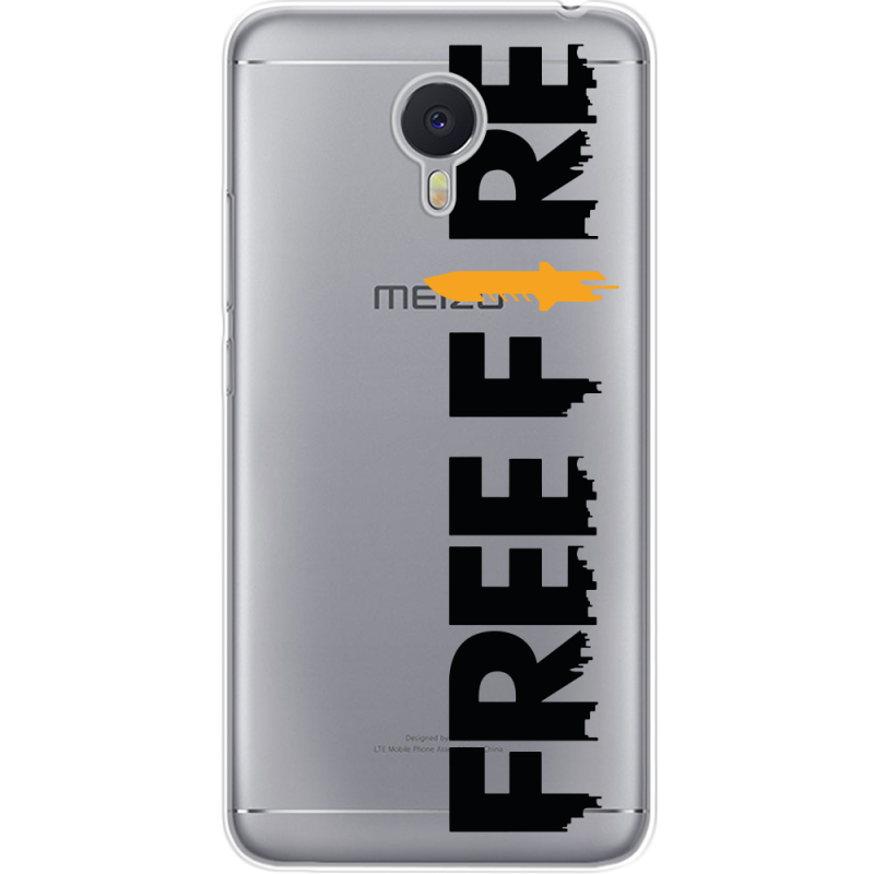 Прозрачный чехол Uprint Meizu M3 Note Free Fire Black Logo