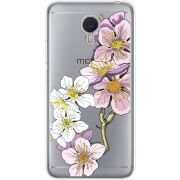 Прозрачный чехол Uprint Meizu M3 Note Cherry Blossom