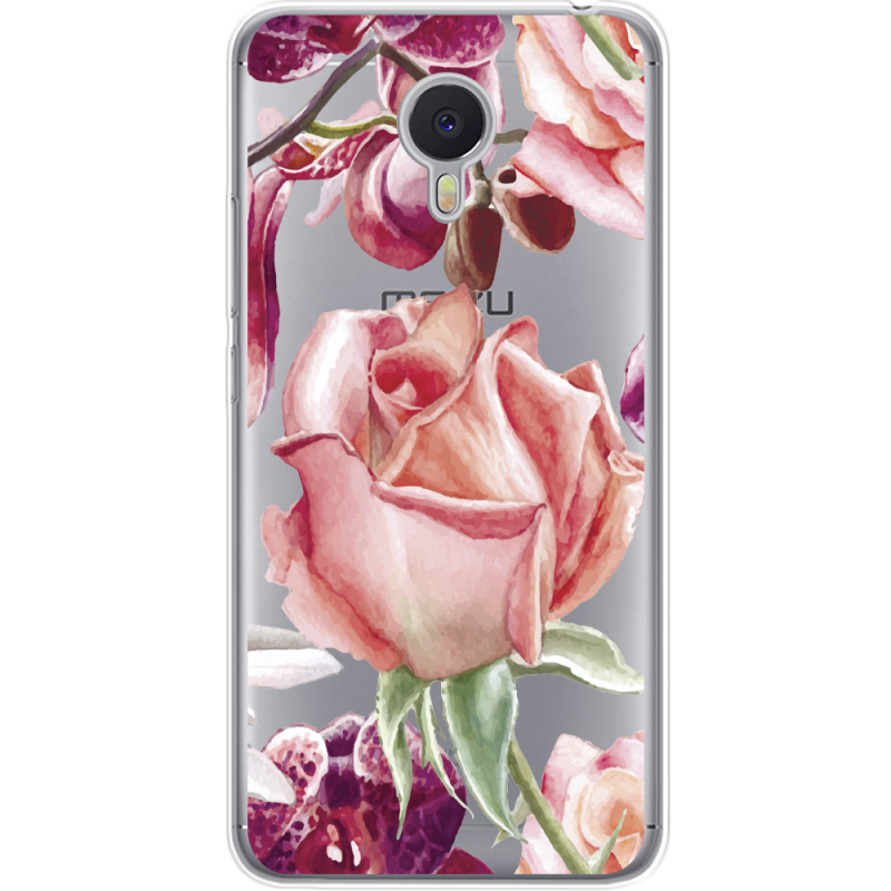 Прозрачный чехол Uprint Meizu M3 Note Rose