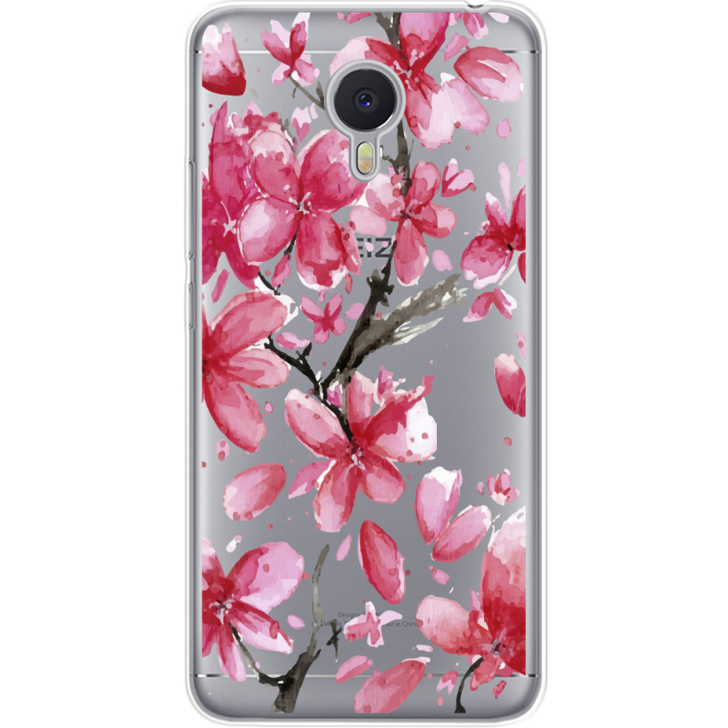 Прозрачный чехол Uprint Meizu M3 Note Pink Magnolia
