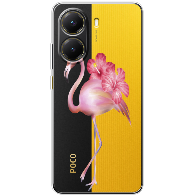 Прозорий чохол BoxFace Poco X7 Pro Floral Flamingo