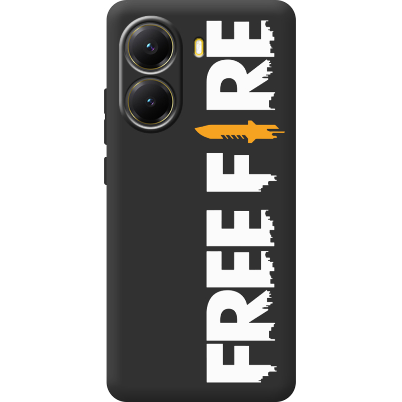 Чорний чохол BoxFace Poco X7 Pro Free Fire White Logo