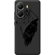 Чорний чохол BoxFace Poco X7 Pro Wolf and Raven