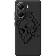 Чорний чохол BoxFace Poco X7 Pro Skull and Roses