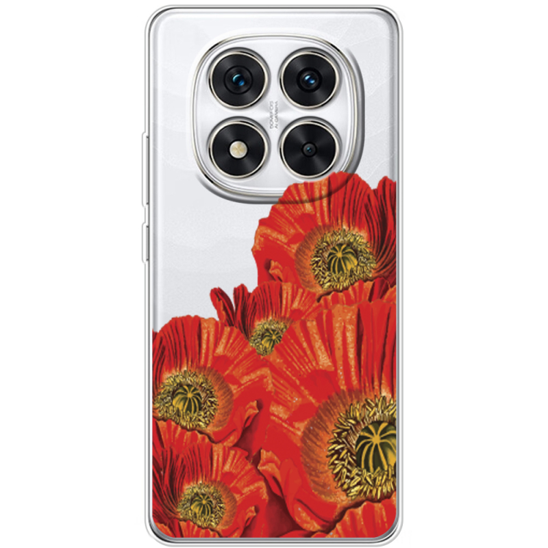 Прозорий чохол BoxFace Xiaomi Redmi Note 14 Pro Plus 5G Red Poppies