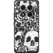 Чорний чохол BoxFace Xiaomi Redmi Note 14 Pro Plus 5G Skull and Roses