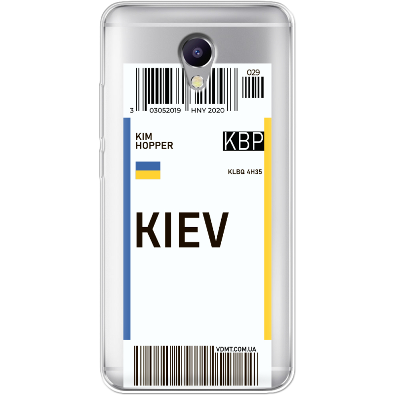 Прозрачный чехол Uprint Meizu M5 Note Ticket Kiev