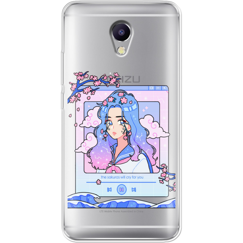 Прозрачный чехол Uprint Meizu M5 Note The Sakuras Will Cry For You