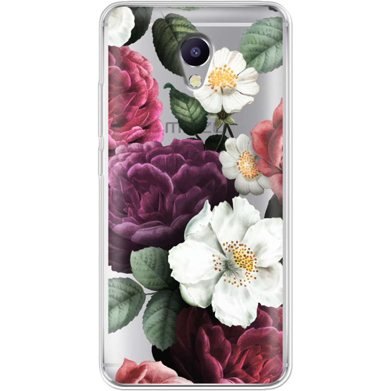 Прозрачный чехол Uprint Meizu M5 Note Floral Dark Dreams