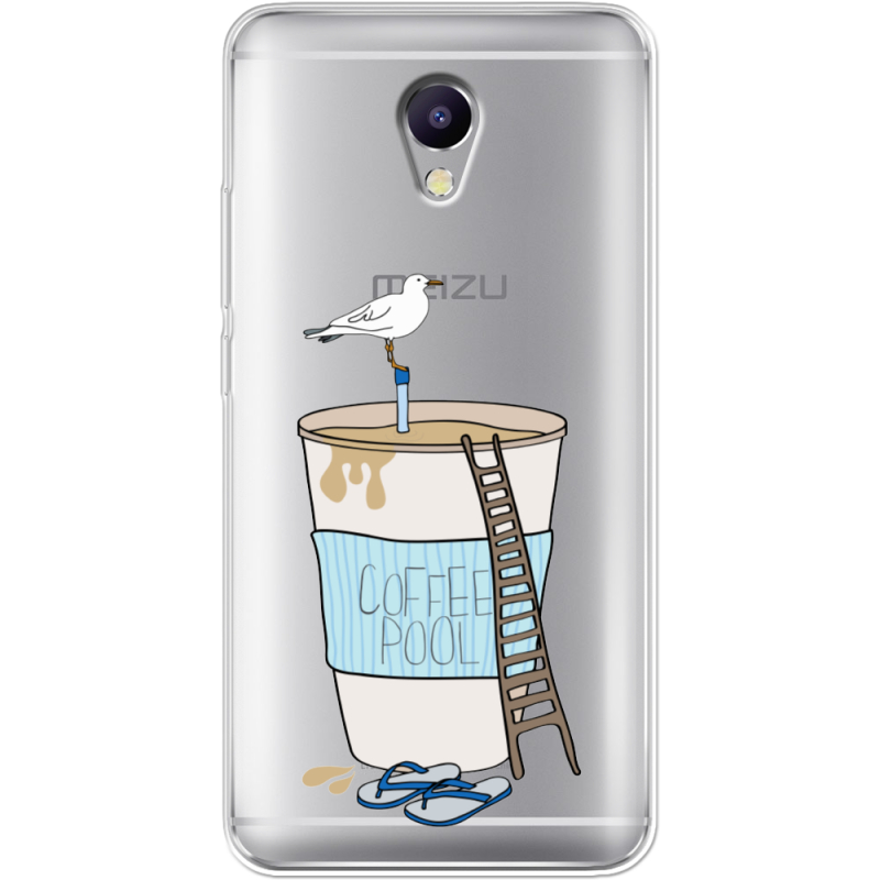 Прозрачный чехол Uprint Meizu M5 Note Segull in Cofee Pool