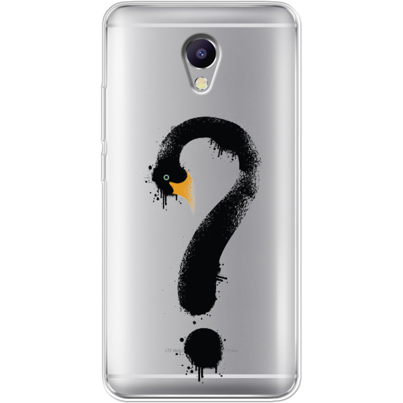 Прозрачный чехол Uprint Meizu M5 Note Swan question