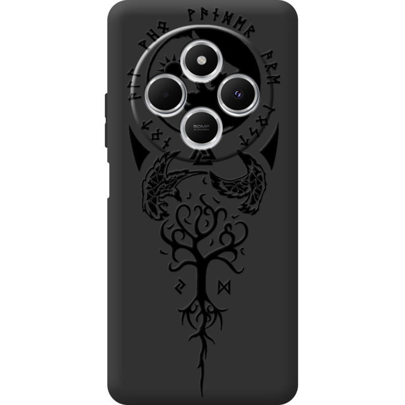 Чорний чохол BoxFace Xiaomi Redmi A4 Hugin and Munin