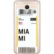 Прозрачный чехол Uprint Meizu M6 Ticket Miami